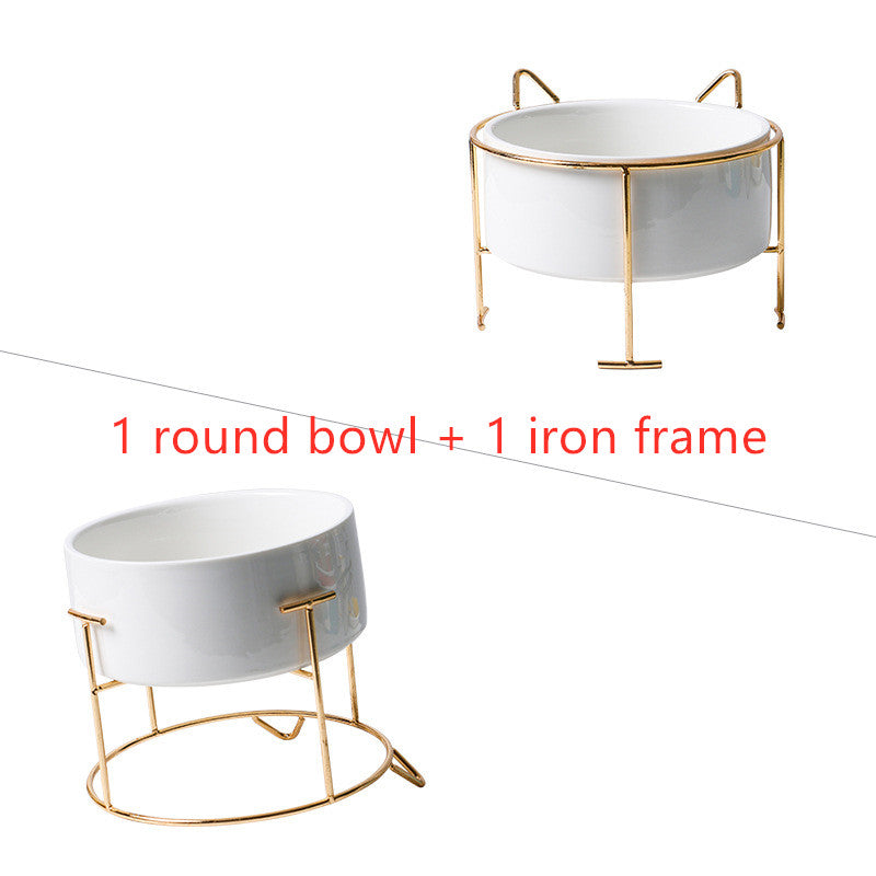 KFX-2960061 Creative Multifunctional Porcelain Fruit Dessert Bowl with Bamboo Mat in Various Colors
