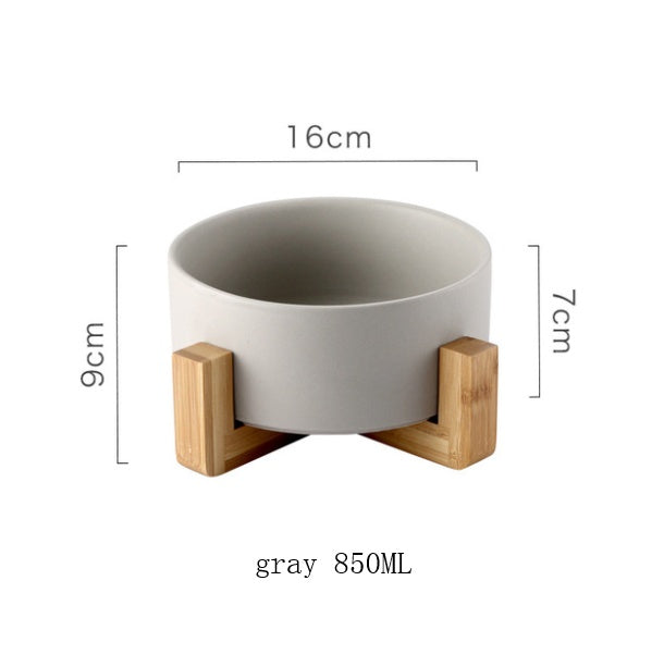 KFX-2960061 Creative Multifunctional Porcelain Fruit Dessert Bowl with Bamboo Mat in Various Colors