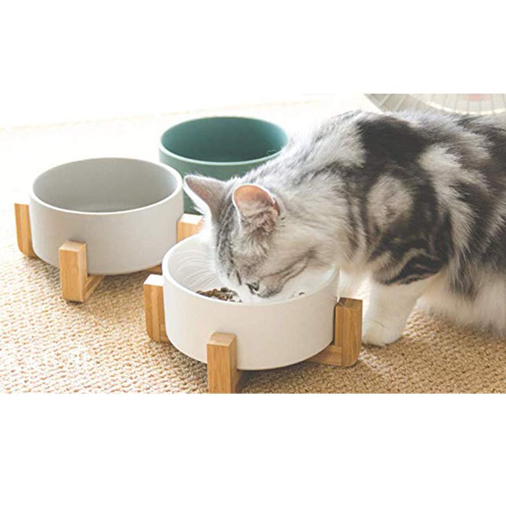 KFX-2960061 Creative Multifunctional Porcelain Fruit Dessert Bowl with Bamboo Mat in Various Colors