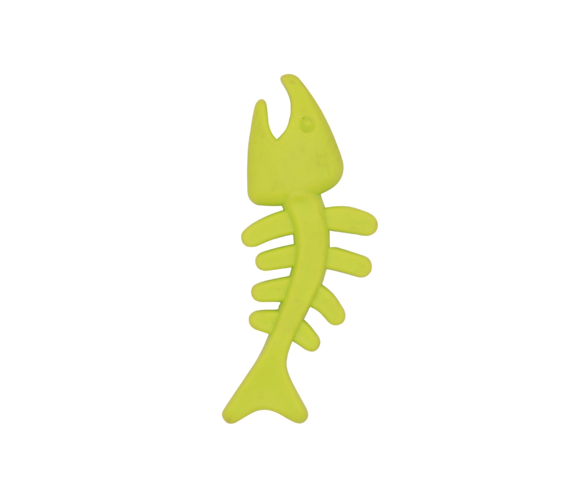 KFX-2960701 Fishbone Shaped Rubber Chew Toy for Dogs - Bite-Resistant Teeth Cleaning and Gum Massage