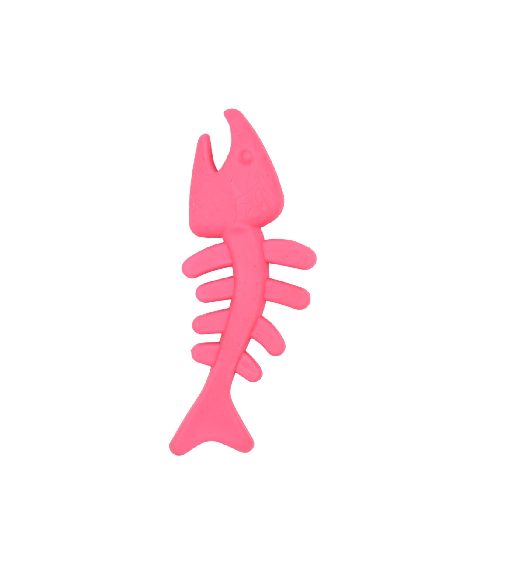 KFX-2960701 Fishbone Shaped Rubber Chew Toy for Dogs - Bite-Resistant Teeth Cleaning and Gum Massage