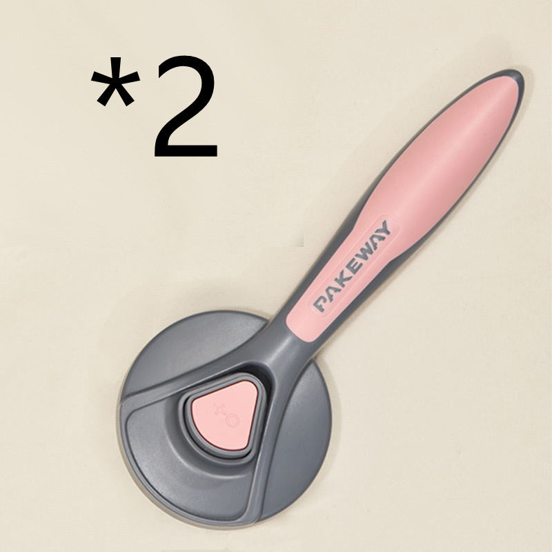 KFX-2961469 Pet Hair Combing Brush with Floating Design - Ergonomic Handle in Mint Green, Cherry Blossom, and Gentleman Grey