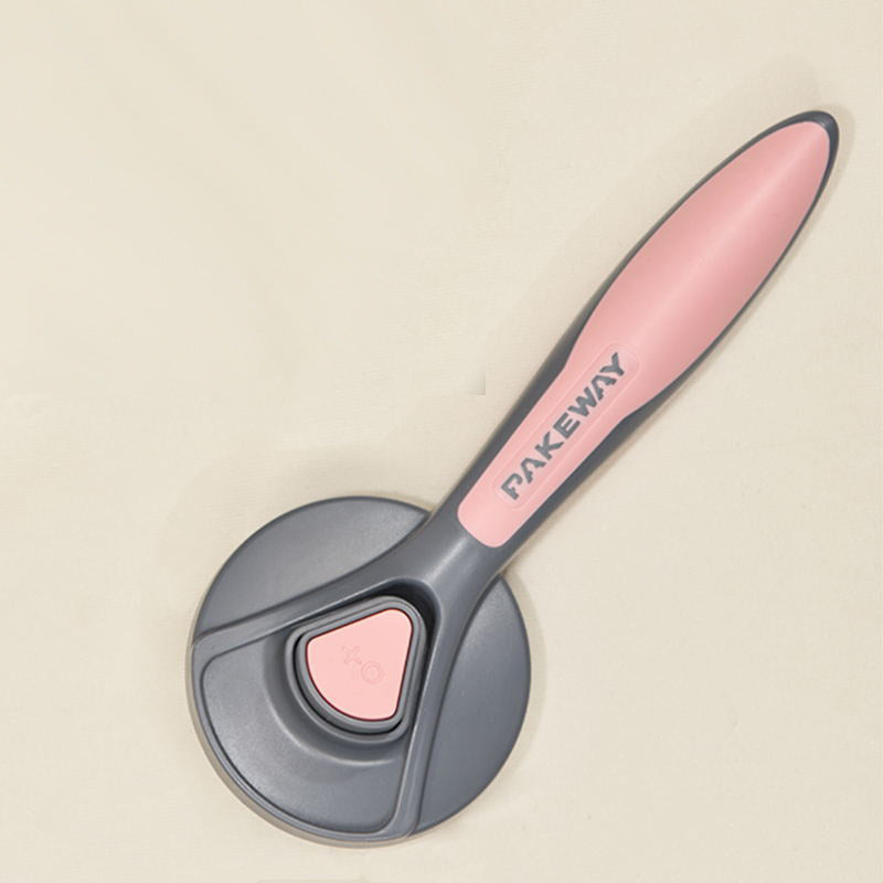 KFX-2961469 Pet Hair Combing Brush with Floating Design - Ergonomic Handle in Mint Green, Cherry Blossom, and Gentleman Grey