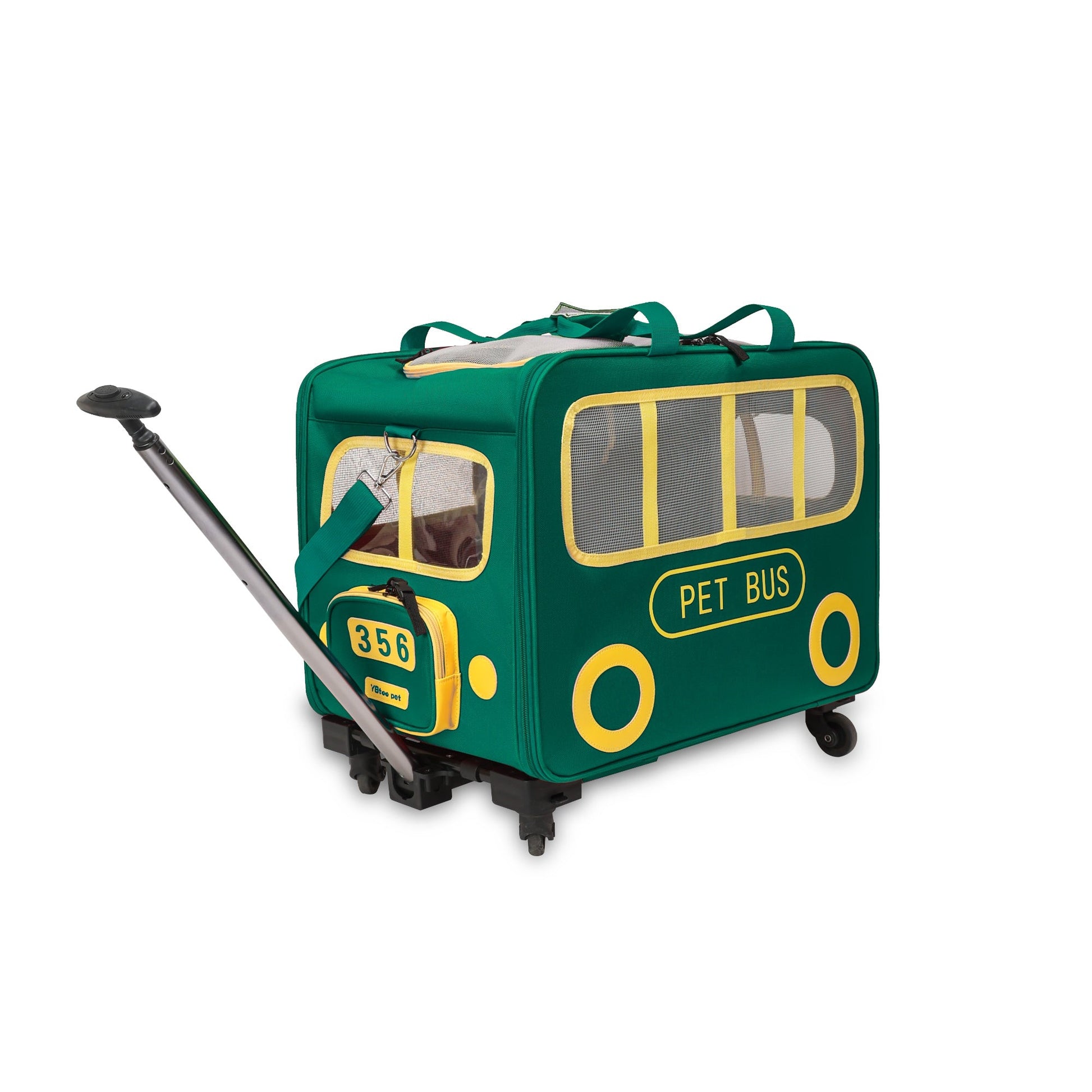 KFX-2962109 Spacious Cartoon Pet Trolley Case for Dogs and Cats - Medium Oxford Cloth Design