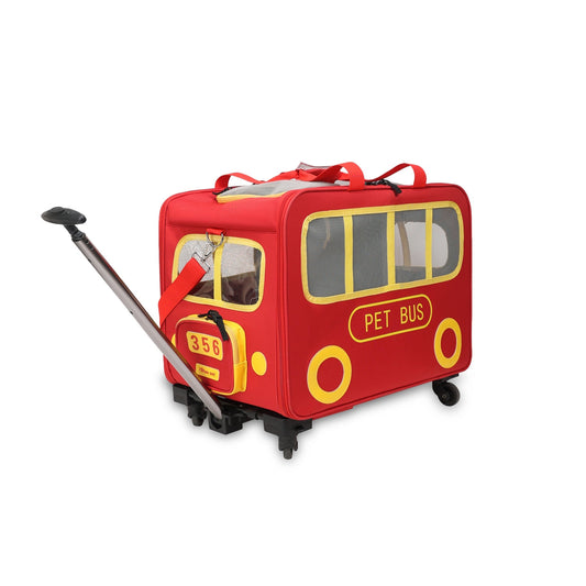 KFX-2962109 Spacious Cartoon Pet Trolley Case for Dogs and Cats - Medium Oxford Cloth Design