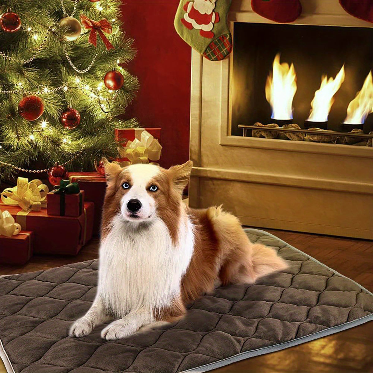 KFX-2963133 Self-Heating Non-Slip Pet Mat with Waterproof Design, 5-Layer Thermal Blanket for Dogs and Cats