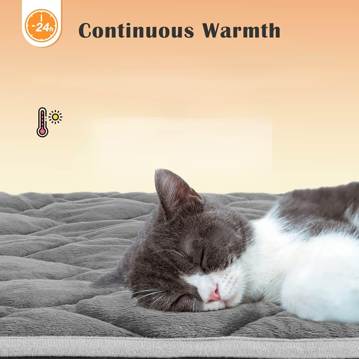 KFX-2963133 Self-Heating Non-Slip Pet Mat with Waterproof Design, 5-Layer Thermal Blanket for Dogs and Cats