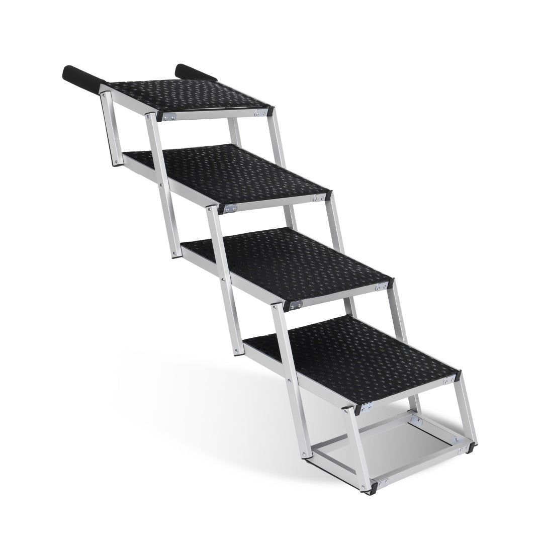 KFX-2964029 Foldable Dog Ramp for Cars and SUVs, Lightweight Non-Slip Pet Stairs, Supports Up to 250lbs, Ideal for Large Dogs