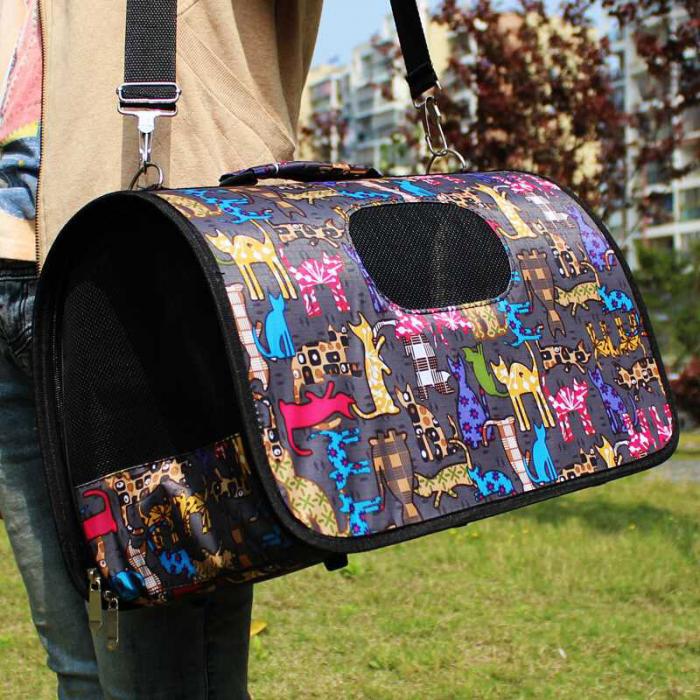 KFX-2967869 Multifunctional Geometric Pattern Pet Carrier Bag - Comfortable, Waterproof, and Easy to Clean