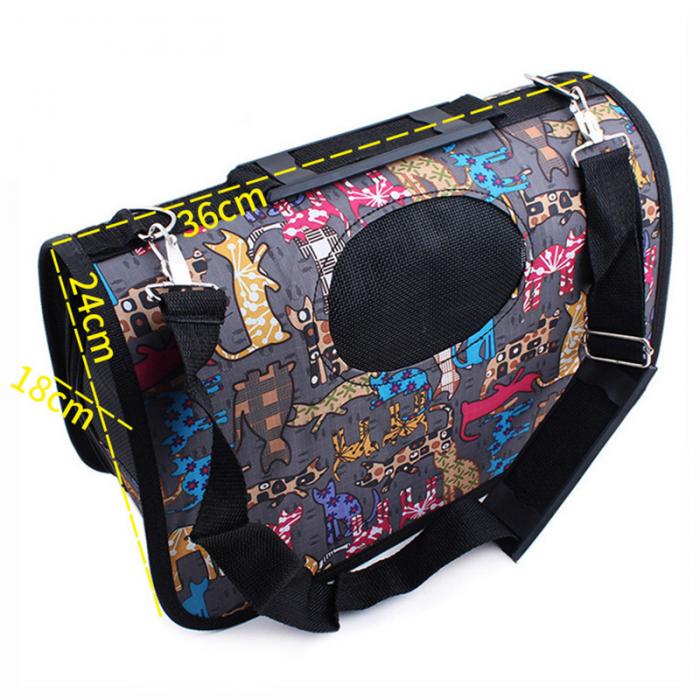 KFX-2967869 Multifunctional Geometric Pattern Pet Carrier Bag - Comfortable, Waterproof, and Easy to Clean