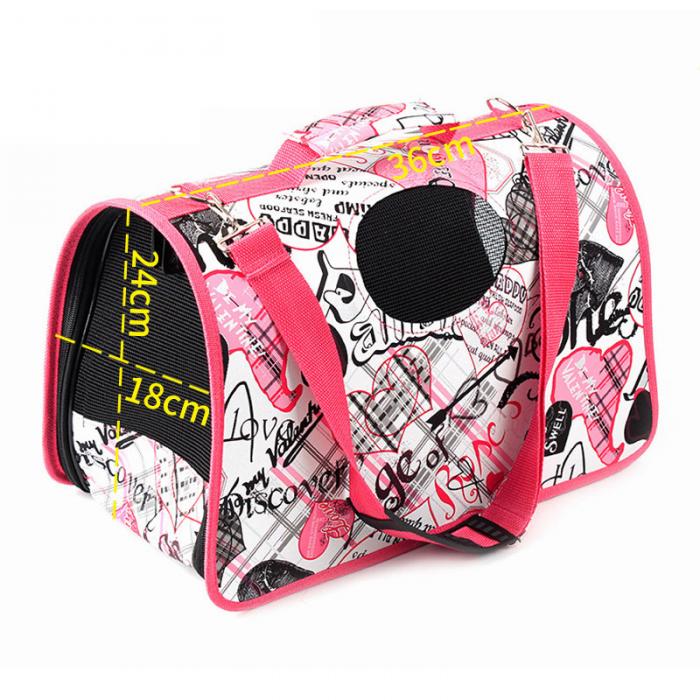 KFX-2967869 Multifunctional Geometric Pattern Pet Carrier Bag - Comfortable, Waterproof, and Easy to Clean