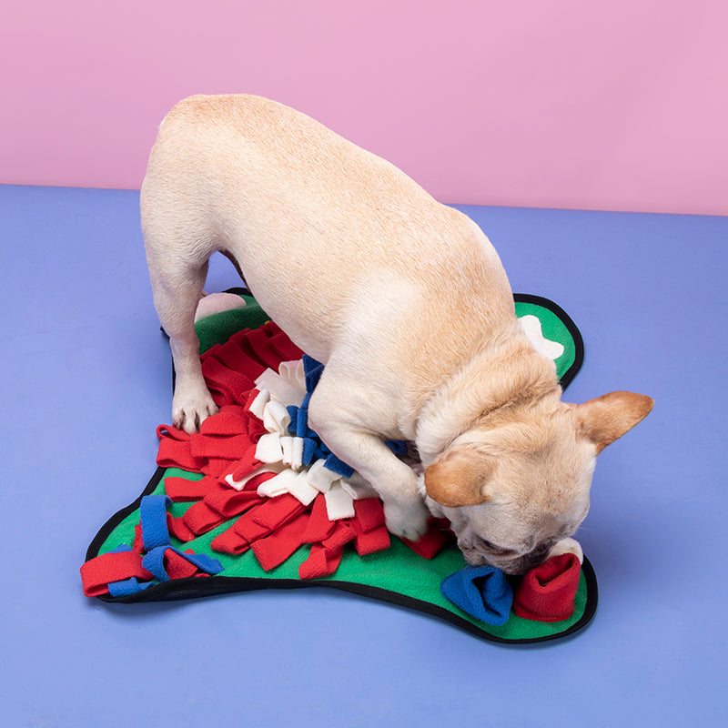 KFX-2968893 Pet Snuffle Mat for Interactive Feeding - For Dogs & Cats, Improves Foraging Skills, Indoor/Outdoor Use, 45x45 cm