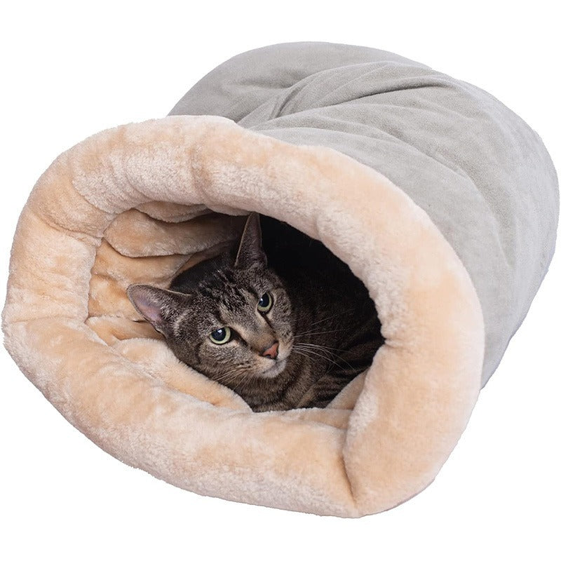 KFX-2969661 Cat Tunnel with Rustling Sound, Plush Fabric, 90x57CM, Lightweight and Durable Design
