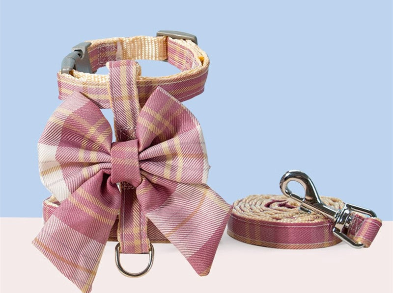 KFX-2971197 Dog Skirt with Leash Set - Soft Cotton Nylon for Small & Medium Pets, Multiple Colors Available