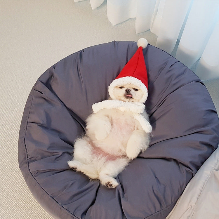 KFX-2971453 Moisture-Proof Dust Resistant High Elastic Removable Washable Large Round Pet Bed