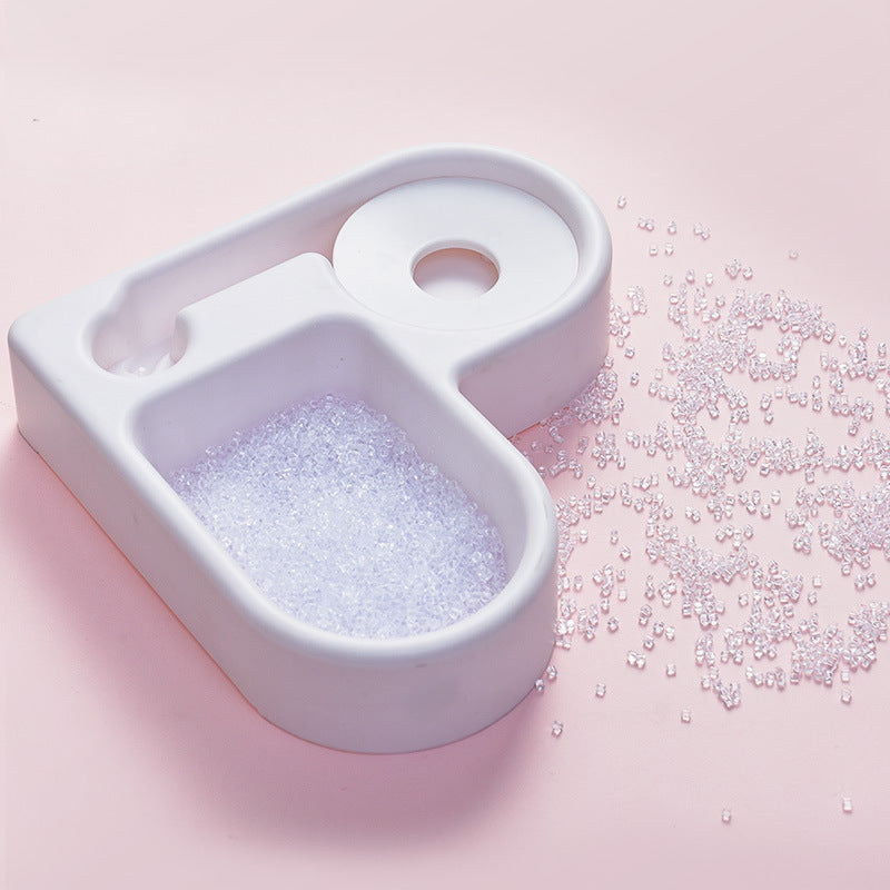 KFX-2971581 Dual-Use Cat and Dog Bowl with Non-Wet Mouth Design - Available in Pink, Blue, and White