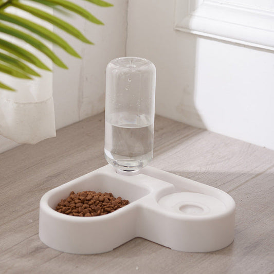 KFX-2971581 Dual-Use Cat and Dog Bowl with Non-Wet Mouth Design - Available in Pink, Blue, and White