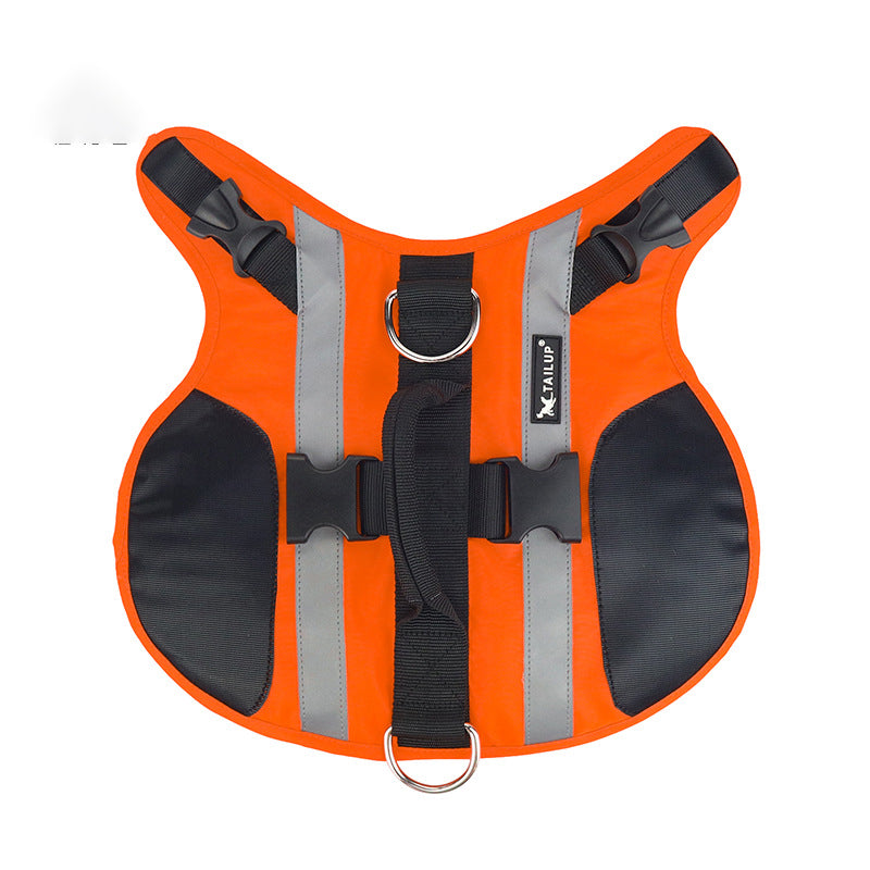 KFX-2973757 Pet Life Jacket for Dogs - Cooling Swimming Suit with High Buoyancy in Orange, Sizes S to XL