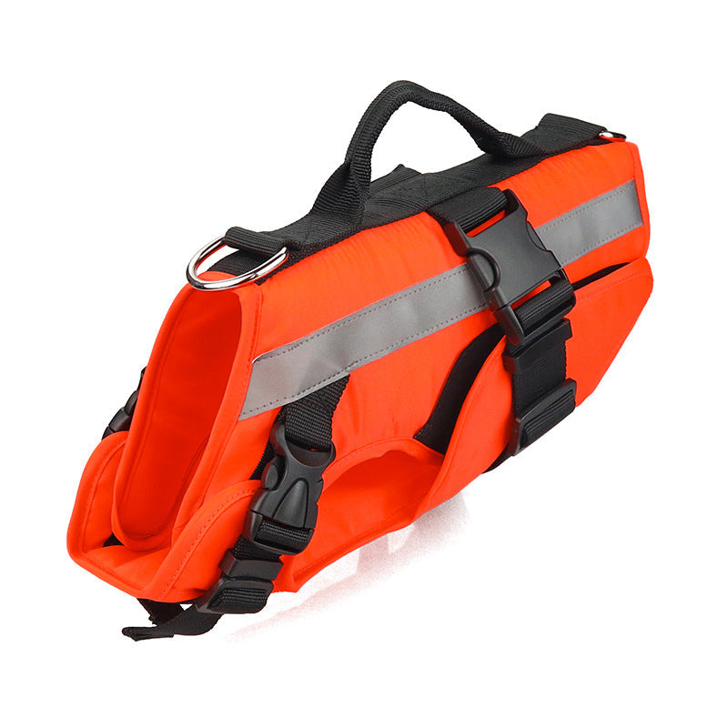 KFX-2973757 Pet Life Jacket for Dogs - Cooling Swimming Suit with High Buoyancy in Orange, Sizes S to XL