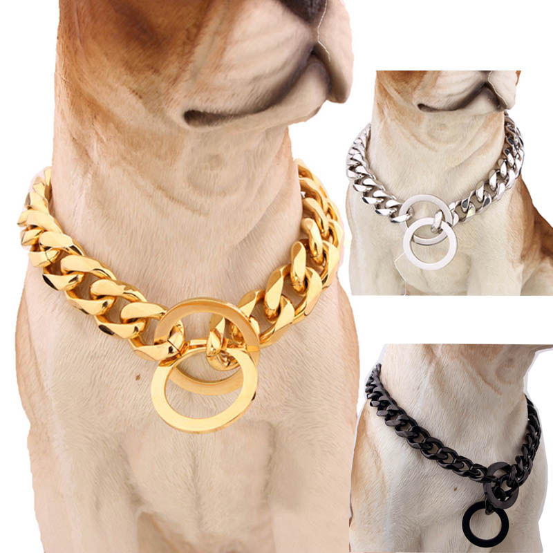 KFX-2974013 Stainless Steel Coarse Traction Chain for Dogs – Various Sizes and Colors Available