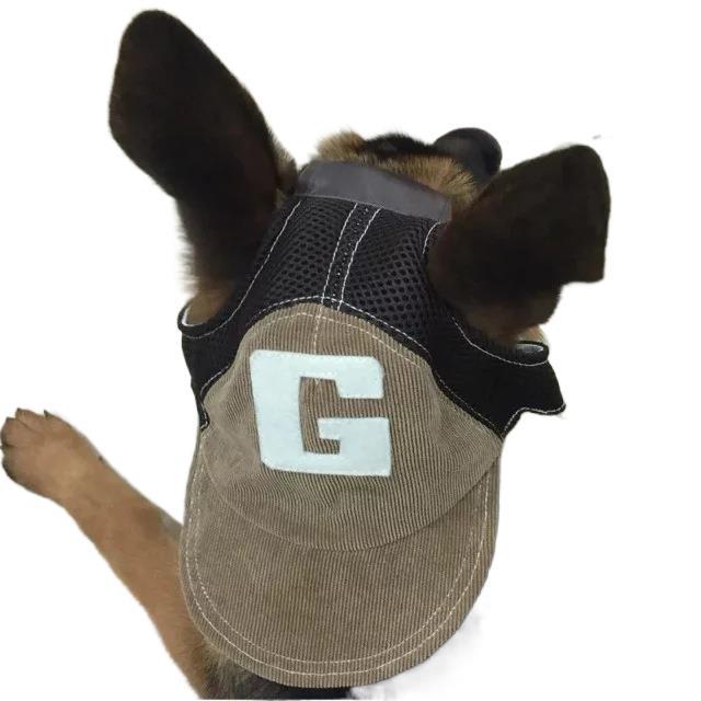 KFX-2976189 Breathable Pet Baseball Cap in Corduroy - Adjustable Sizes for All Seasons