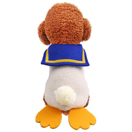 KFX-2977725 Warm and Cozy Plush Duck Vest for Dogs - Cute Design, Multiple Sizes Available