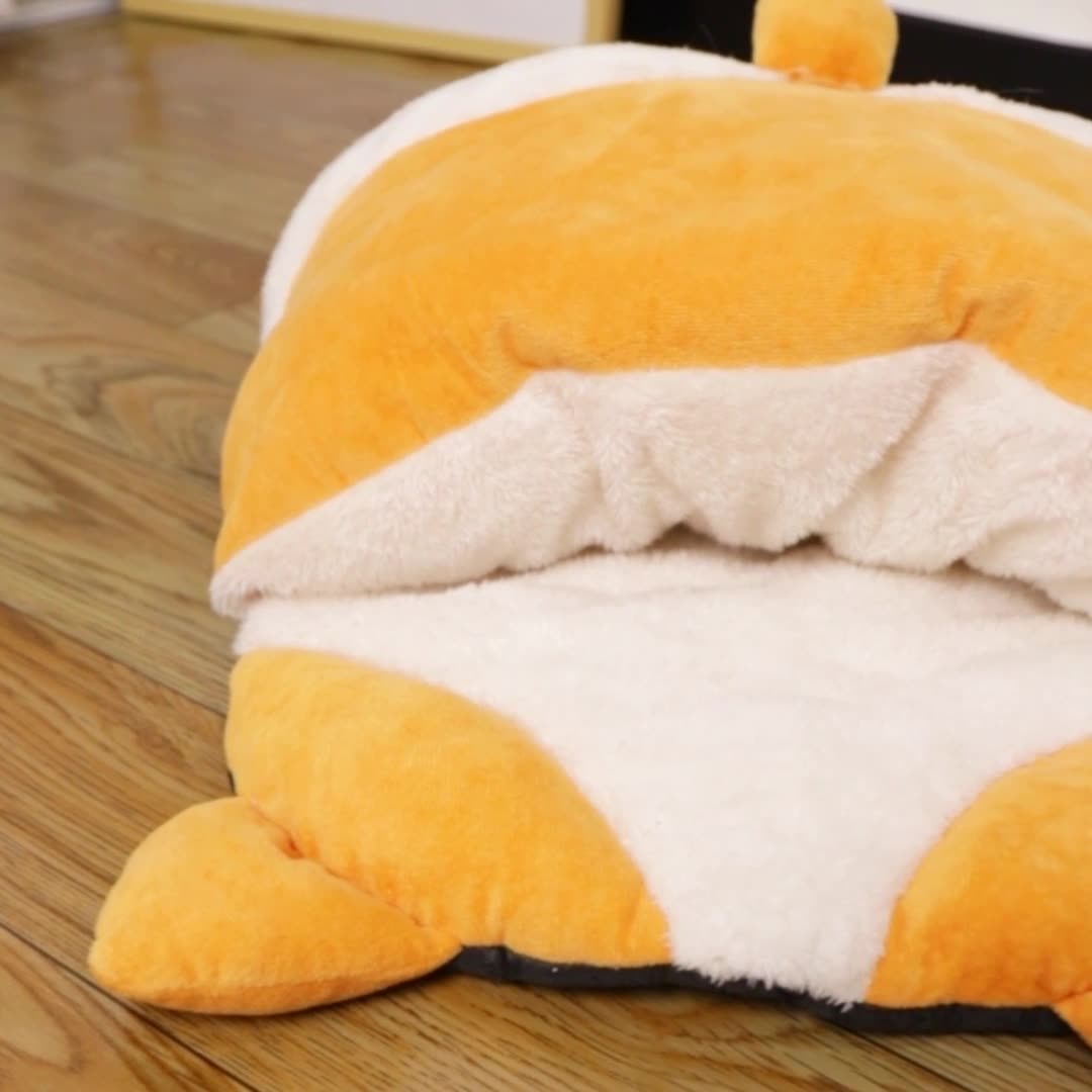 KFX-2978621 Cat Sleeping Bag - Warm Semi-Closed Bed for All Seasons, Cozy Pet Nest, Ideal for Winter Use