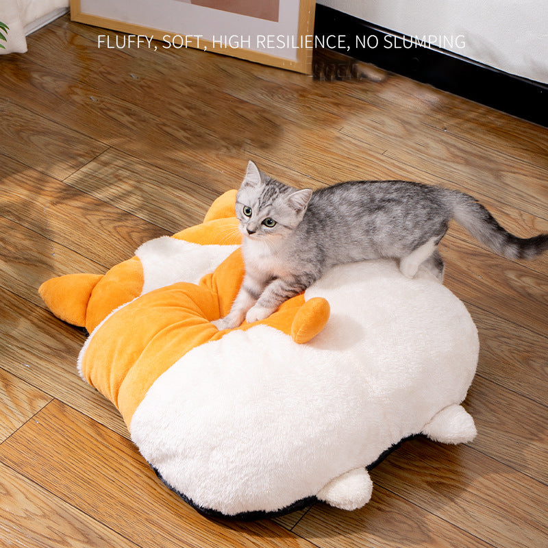 KFX-2978621 Cat Sleeping Bag - Warm Semi-Closed Bed for All Seasons, Cozy Pet Nest, Ideal for Winter Use