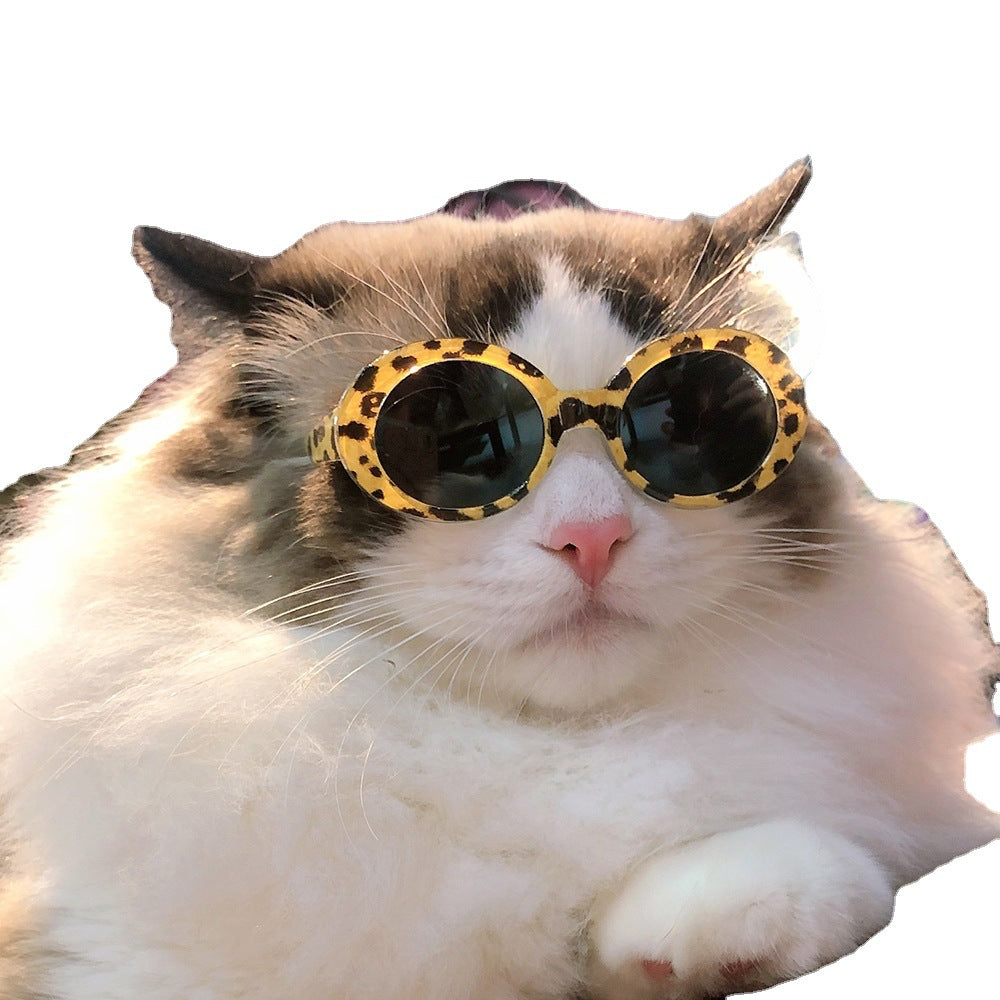 KFX-2978749 Multi-Color Round Frame Sunglasses for Dogs and Cats - UV380 Protection