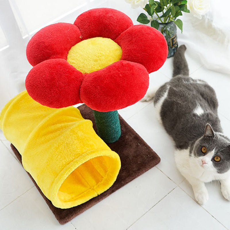 KFX-2980413 Cat Climbing Frame with Integrated Sisal Scratching Post and Plush Nest