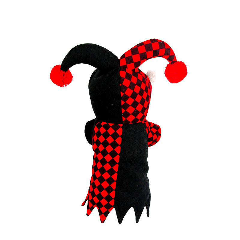 KFX-2981309 Funny Clown Costume for Pets - Soft Polyester Shirt with Hat for Dogs and Cats