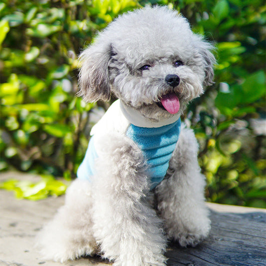 KFX-2981565 Cozy Zippered Waistcoat for Pets - Fleece and Polyester, Available in Multiple Sizes