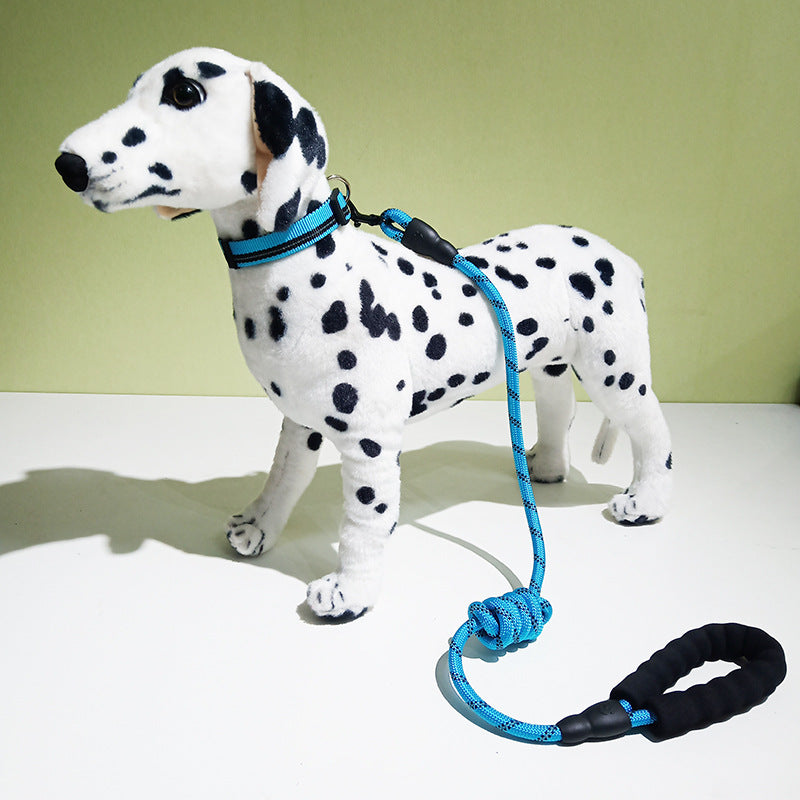 KFX-2986685 Reflective Dog Collar with Decorative Necklace and Leash Set