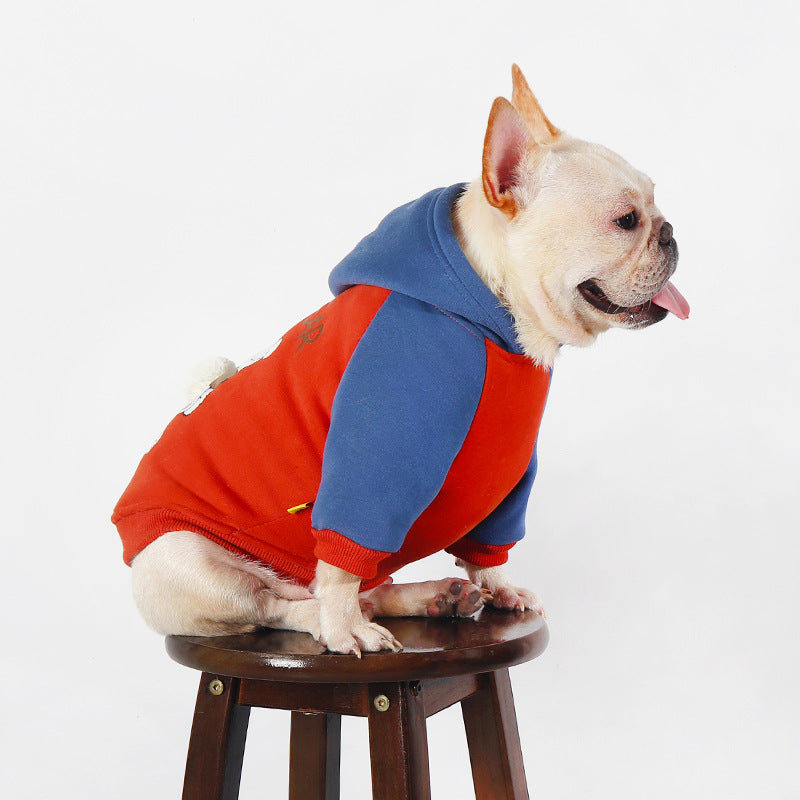 KFX-2987453 Cozy Cotton Coat for Small to Medium Dogs in Red, Perfect for Autumn and Winter