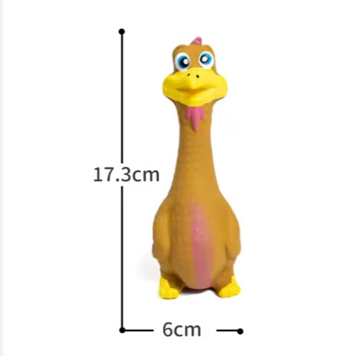 KFX-2991293 Interactive Duck Shaped Latex Dog Chew Toy – Squeaky, Durable, Eco-Friendly, Perfect for Indoor and Outdoor Play