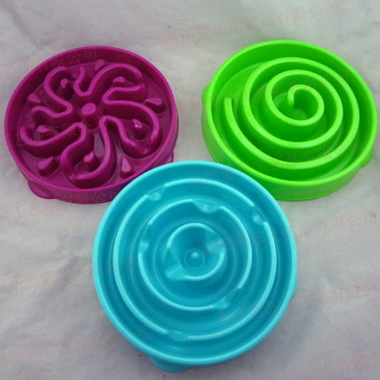 KFX-2992829 Puzzle Anti-Smashing Slow Feeder Dog Bowl for All Breeds, 28x28x5cm ABS Material