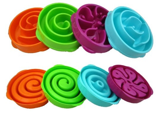 KFX-2992829 Puzzle Anti-Smashing Slow Feeder Dog Bowl for All Breeds, 28x28x5cm ABS Material