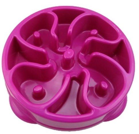 KFX-2992829 Puzzle Anti-Smashing Slow Feeder Dog Bowl for All Breeds, 28x28x5cm ABS Material