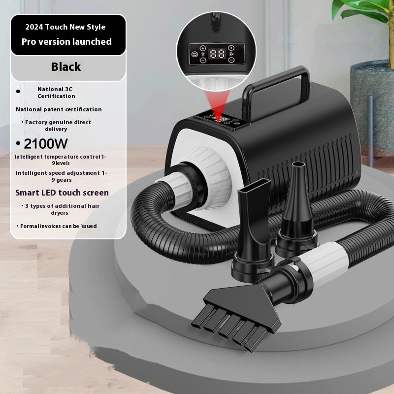 KFX-2994109 High-Power 2000W Pet Hair Dryer for Dogs – Smart Touch in Pink, Black, and White
