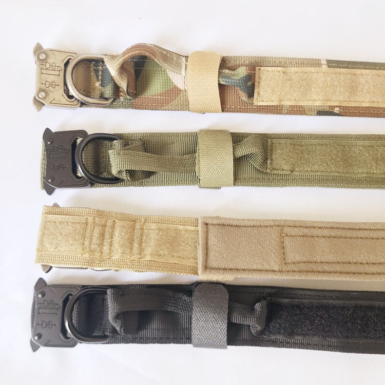 KFX-2994621 Nylon Dog Collars for Medium and Large Dogs in Khaki, Black, and Army Green