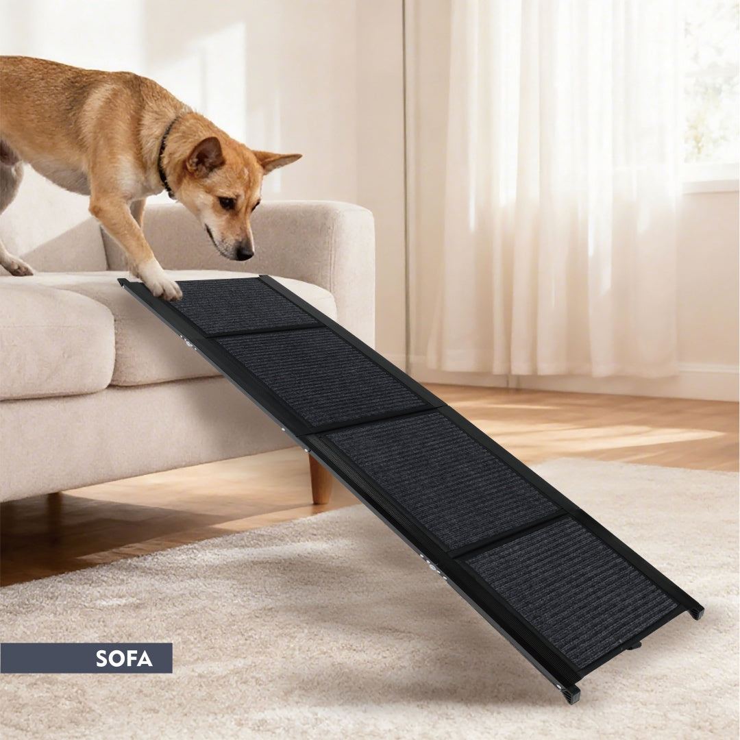 KFX-2996797 Portable Dog Ramp for Car - 71" Long, 19.5" Wide, Non-Slip Surface, Supports Up to 250 lbs