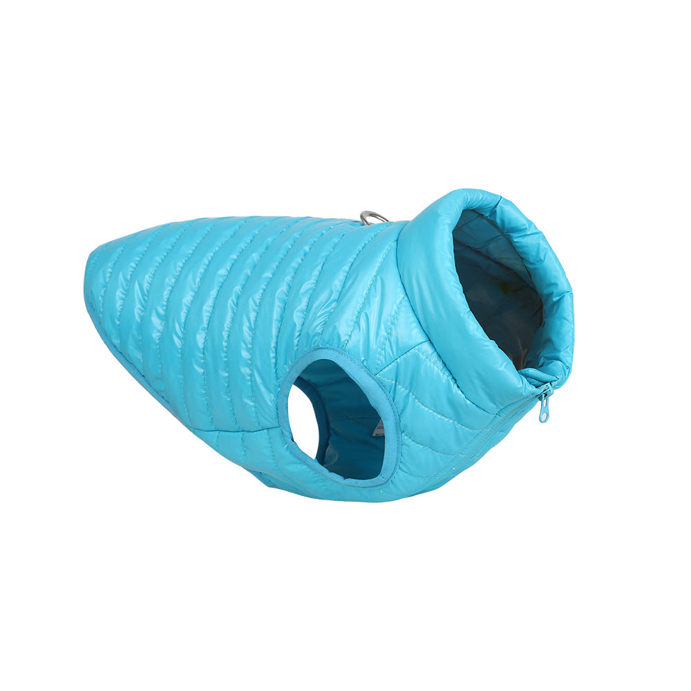 KFX-2998077 Autumn and Winter Full Nylon Zipper Puppy Jacket in Multiple Colors for Dogs
