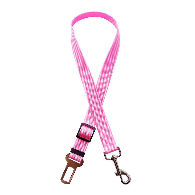 KFX-2998205 Adjustable Pet Car Safety Belt for Dogs and Cats - Durable Nylon Clip Harness for Vehicle Restraint