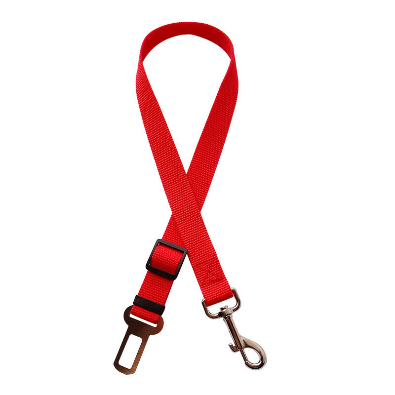 KFX-2998205 Adjustable Pet Car Safety Belt for Dogs and Cats - Durable Nylon Clip Harness for Vehicle Restraint