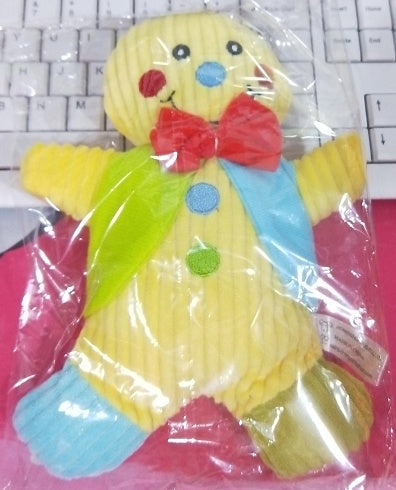 KFX-2999229 Gingerbread Man Plush Dog Toy - Blue & Pink Christmas Sounding Toy (23x20x5cm)