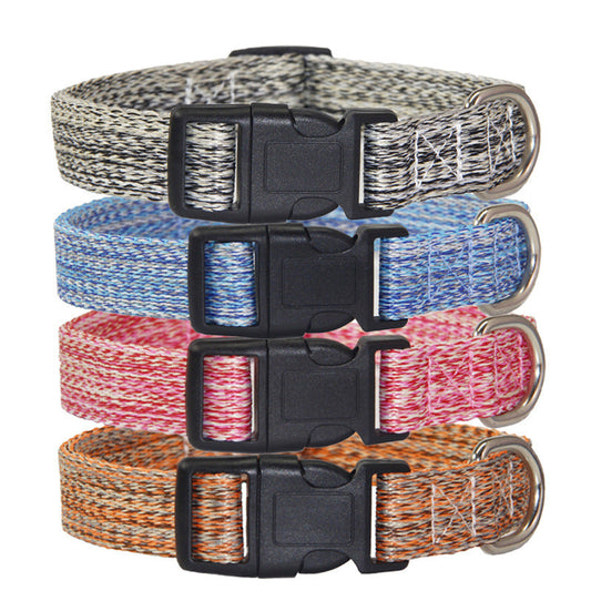 KFX-3000381 Breathable Soft Dog Collar with Safety Plug and Rope, Available in Multiple Colors and Sizes