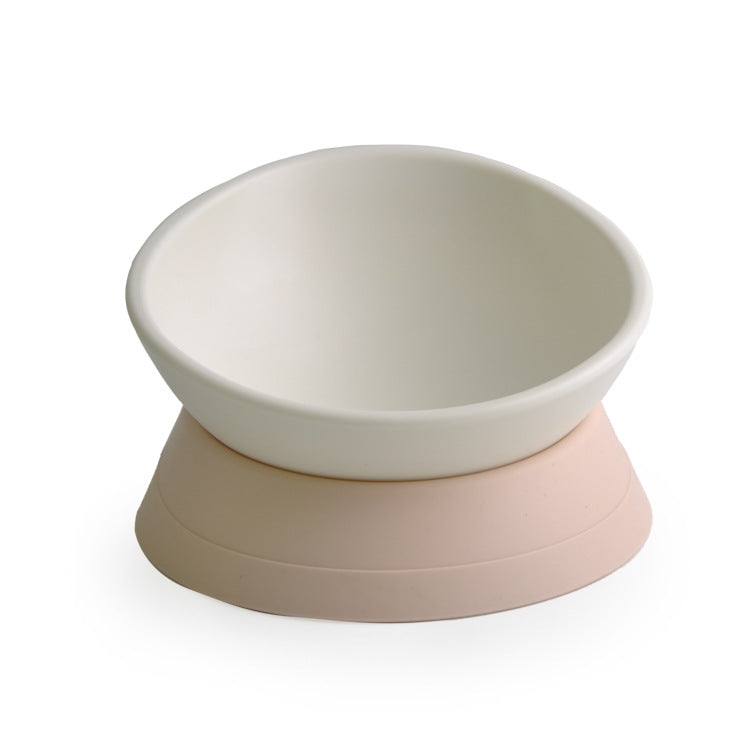 KFX-3004349 Tilted Cat and Dog Bowl with 360-Degree Free Tilt Design, Easy to Clean Resin Material