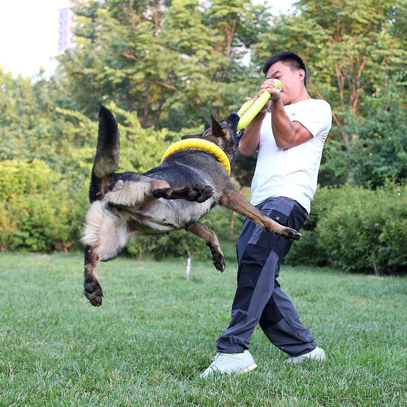 KFX-3004989 Durable EVA Dog Training Pull Ring for Interactive Play and Anxiety Relief