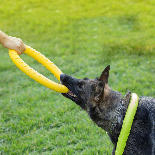 KFX-3004989 Durable EVA Dog Training Pull Ring for Interactive Play and Anxiety Relief