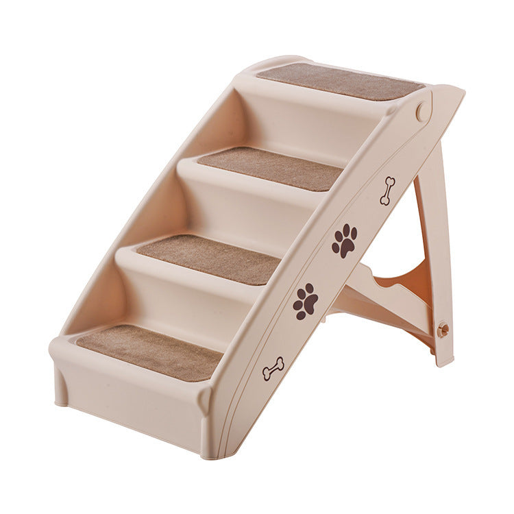 KFX-3005629 Foldable Non-slip Stairs for Small Dogs and Cats - Home Bed and Sofa Steps in Multiple Colors